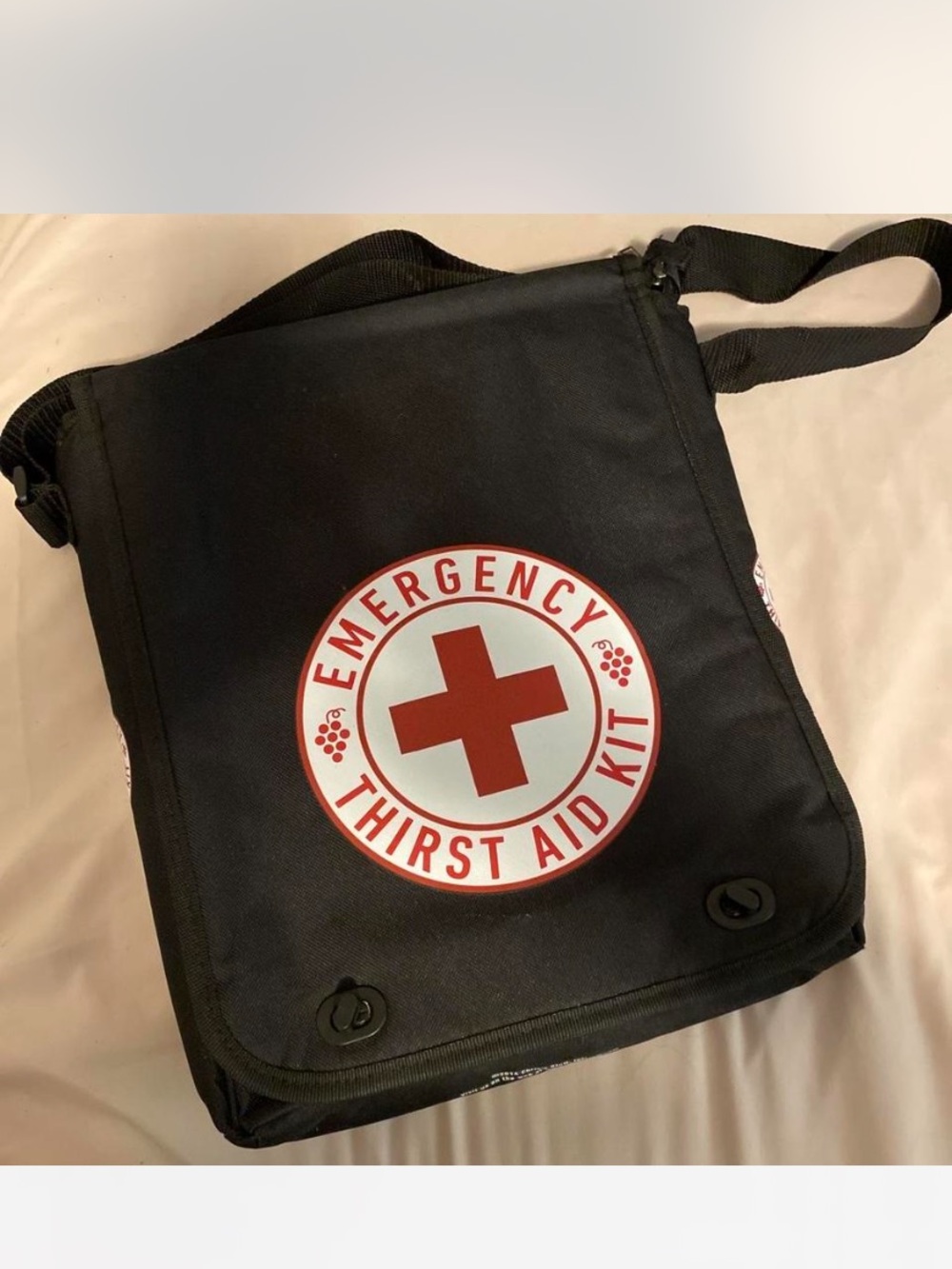 Emergency Thirst Aid Kit Messenger Bag - Black